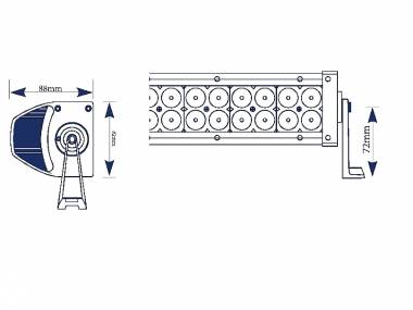 Led Μπάρα Εργασίας 240w 105cm 12/24v 16800 Lumens
