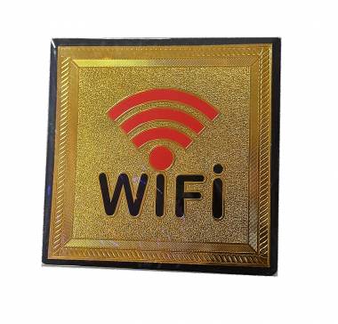 Ταμπελάκι Αυτοκόλλητο WIFI 11x11cm