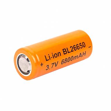 Επαναφορτιζόμενη μπαταρία τύπου Li-ion BL-26650 3.7V 6800mAH με επίπεδη κεφαλή