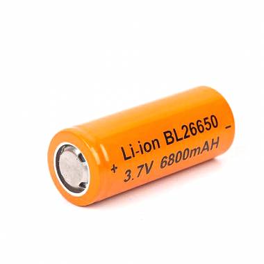 Επαναφορτιζόμενη μπαταρία τύπου Li-ion BL-26650 3.7V 6800mAH με επίπεδη κεφαλή