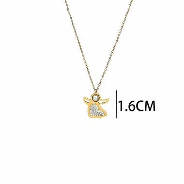 Γυναικείο Ατσάλινο Κολιέ Με Αγγελάκι – Women’s Steel Necklace