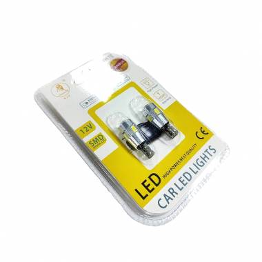 EJC Λάμπες Αυτοκινήτου Canbus T10-5630-6SMD LED 12v 2τμχ ψυχρό φως - LED light