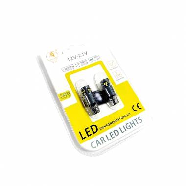 EJC Λάμπες Αυτοκινήτου T10-2016-18SMD 12v 2τμχ ψυχρό φως - LED light