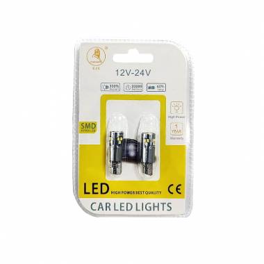 EJC Λάμπες Αυτοκινήτου T10-2016-18SMD 12v 2τμχ ψυχρό φως - LED light