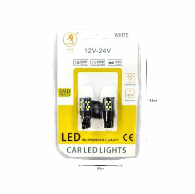 EJC Λάμπες Αυτοκινήτου T10-2016-33Led 12V-24 2τμχ ψυχρό φως – LED light
