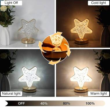 Επιτραπέζιο Φωτιστικό Αστέρι με USB 700K-6500K - USB Highlight three gear lamp Model:8207