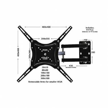 Universal Βάση τηλεόρασης τοίχου 14"-55" έως 50kg HDL-117B-2 - Universal plasma wall mount