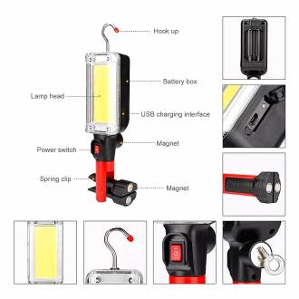 Επαναφορτιζόμενος Φακός Εργασίας 20W - 700 Lumen - Heave-Duty Worklight