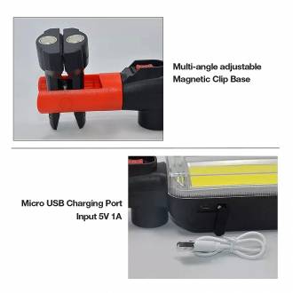 Επαναφορτιζόμενος Φακός Εργασίας 20W - 700 Lumen - Heave-Duty Worklight