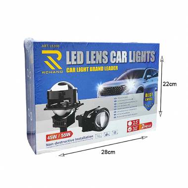 Rchang Προβολείς Αυτοκινήτου 3.0" 6500Κ 45W/55W ART:15200 2τμχ - LED Lens Car Lights 2pcs