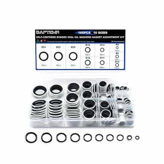 Σετ Τσιμούχες Στεγάνωσης 165τμχ φ6 - φ24 - Self-Centered Bonded Seal Oil Washers Gasket Assortment Kit