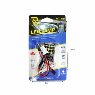 Rchang LED λάμπα αυτοκινήτου 12V 6500K T10 9SMD-3030 4W Λευκό Φως ART:1011 - Led Lamp
