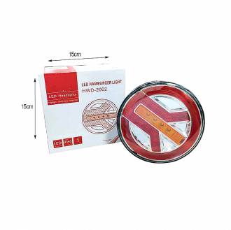 Φως Τρέιλερ Με LED Στρογγυλό 12-24V- Headlights Hamburger