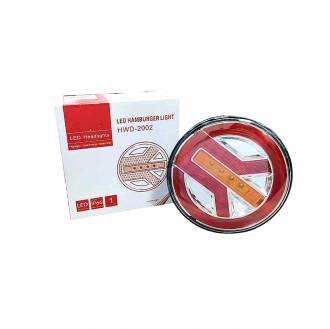 Φως Τρέιλερ Με LED Στρογγυλό 12-24V- Headlights Hamburger