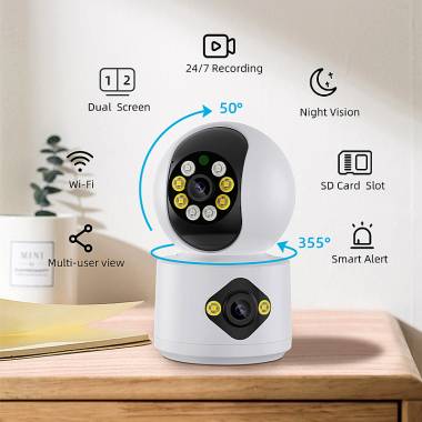 Lylu Διπλή Κάμερα Παρακολούθησης IP Wi-Fi - Security Smart Camera