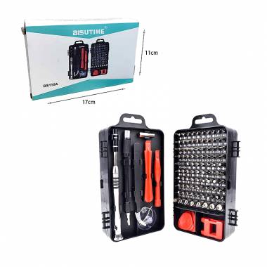 Bisutime BS110A Σετ κατσαβιδιών με μύτες - 110 in 1 screwdriver combination set