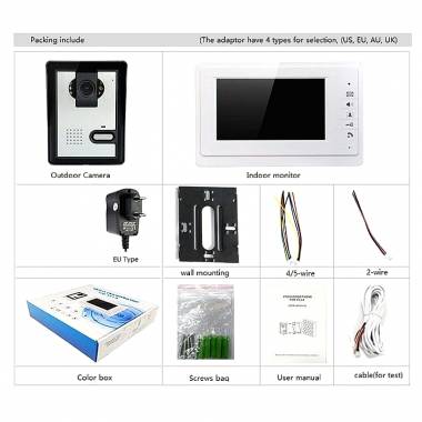 V70F Σετ Θυροτηλεόραση με Έγχρωμη Οθόνη 7" - Video doorphone for villa
