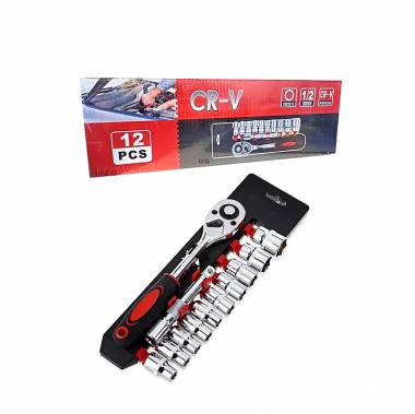 Σετ Καστάνια Καρυδάκια 1/2" Τεμάχια CR-V 12τεμ - CR-V Set Sockets