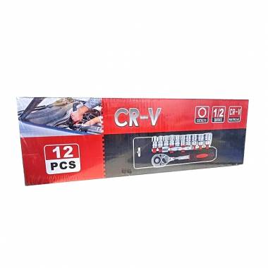 Σετ Καστάνια Καρυδάκια 1/2" Τεμάχια CR-V 12τεμ - CR-V Set Sockets