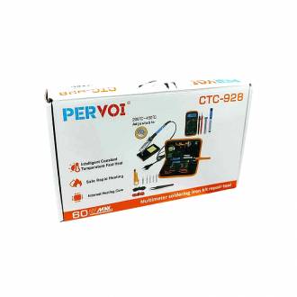 PerVoi Σετ Κόλλησης Σταθμός Κόλλησης Ρεύματος 60W με Ρύθμιση Θερμοκρασίας CTC-928 - Multimeter soldering iron kit repair tool