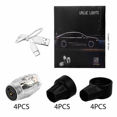 Διακοσμητικά Φώτα Βαλβίδων Αυτοκινήτου - Value Lights Colours LED