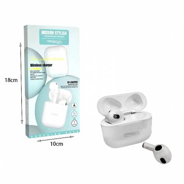 Treqa BT-200Pro Earbud Bluetooth Handsfree Ασύρματα Ακουστικά με Θήκη Φόρτισης - Wireless headset