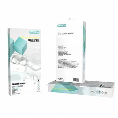 Treqa BT-300Pro Earbud Bluetooth Handsfree Ασύρματα Ακουστικά με Θήκη Φόρτισης - Wireless headset