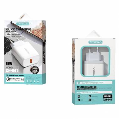 TREQA 18W γρήγορος φορτιστής κινητού 3.0A CH-641 – Fast charger