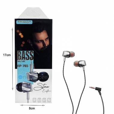 Treqa Ενσύρματα Ακουστικά Ψείρες Earbuds EP-765 - Bass Earphones