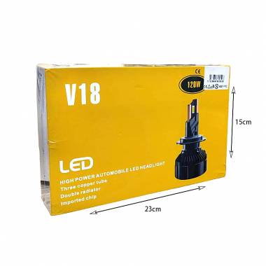 LED Λάμπα αυτοκινήτου H1 120W V18 - LED headlight