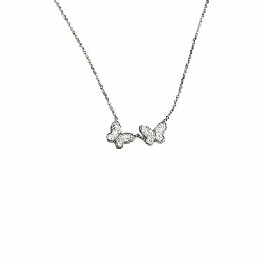 Γυναικείο Ατσάλινο Κολιέ Με Πεταλούδες – Women’s Steel Necklace