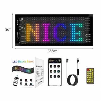 Εύκαμπτη LED Πινακίδα RGB Bluetooth με Κινούμενες Εικόνες και Κείμενο μέσω Εφαρμογής 37.5x9cm - LED Matrix Panel