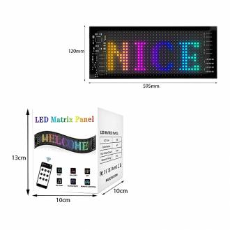 Εύκαμπτη LED Πινακίδα RGB Bluetooth με Κινούμενες Εικόνες και Κείμενο μέσω Εφαρμογής - LED Matrix Panel