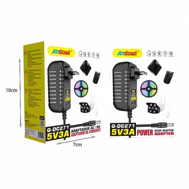 Andowl Universal Τροφοδοτικό 5V3A Q-DC271 - AC/DC Power Adapter
