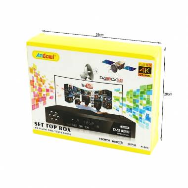 Andowl QY-H06 Ψηφιακός Δέκτης Mpeg-4 Full HD (1080p) Σύνδεσεις HDMI / USB