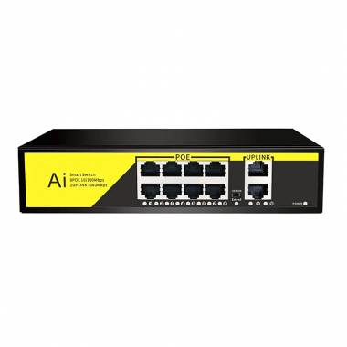 Andowl Q-JH08 Διακόπτης PoE δικτύου 10 θύρες 1000Μ - 10 Port smart switch POE network cable powered