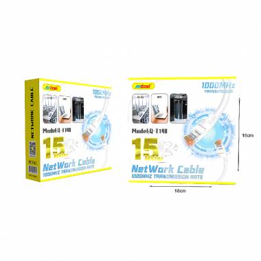 Andowl Καλώδιο δικτύου ethernet 15m 1000MHz U/UTP Cat.5e Q-T140 - Net Work Cable
