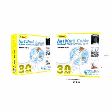 Andowl Καλώδιο δικτύου ethernet 30m 1000MHz U/UTP Cat.5e Q-T153 - Net Work Cable