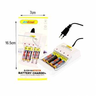 Andowl Φορτιστής μπαταρίας Ni-MH Μεγέθους AA/AAA Q-CD100  - Battery charger