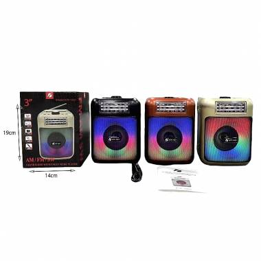 Επαναφορτιζόμενο FM ράδιο 3" KTF-1421 - ΑΜ/FM/SW 3 band radio with USB/TF music player