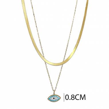 Γυναικείο Ατσάλινο Κολιέ Με Ματάκι – Women’s Steel Necklace