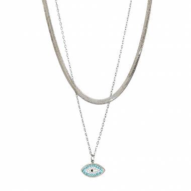Γυναικείο Ατσάλινο Κολιέ Με Ματάκι – Women’s Steel Necklace