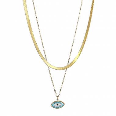 Γυναικείο Ατσάλινο Κολιέ Με Ματάκι – Women’s Steel Necklace
