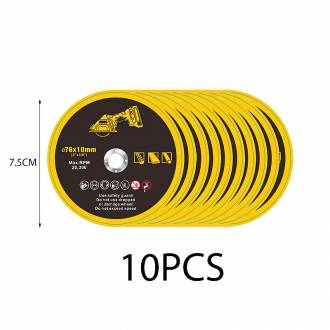 Δίσκος Κοπής 3" Ø76x10mm 10τμχ - Cutting Disc