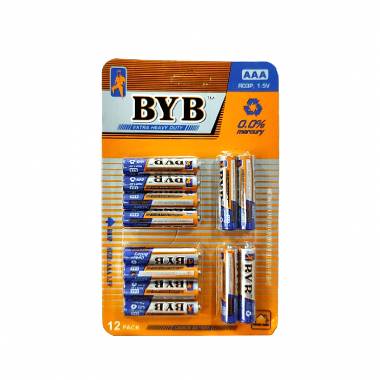 BYB AAA Μπαταρίες Mολύβδου-Άνθρακα 1.5V - Carbon battery