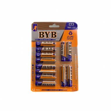 BYB AA Μπαταρίες Mολύβδου-Άνθρακα 1.5V  - Carbon battery