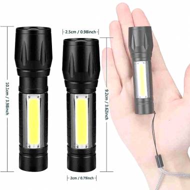 Μίνι Φακός Επαναφορτιζόμενος LED Τσέπης USB Charge 9cm - Small Flashlight