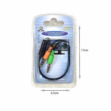 RUN&TENG Stereo splitter ήχου - Headphone splitter headset to microphone