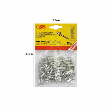 Πριτσίνια Αλουμινίου 4,8*10 50 τεμάχια - Αluminium blind rivets