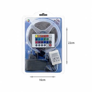 Σετ Ταινία LED 5M RGB Λεντοταινία με ασύρματο χειριστήριο IP65 2835 - LED Strip